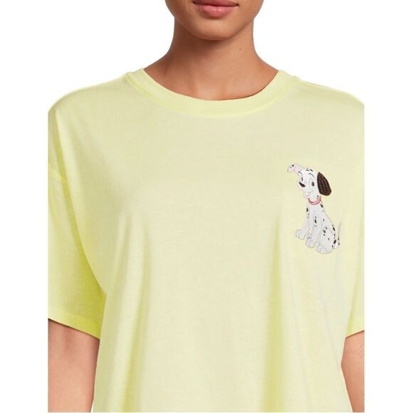 WOMEN’S Juniors Disney 101 Dalmatians Oversized Short Sleeve T-Shirt Size XS - Picture 6 of 7